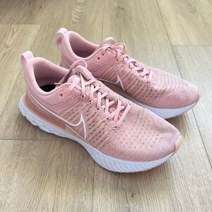 Nike React Infinity Run Flyknit 2 "Pink Glaze/Pink Foam/White" sneakers size 9